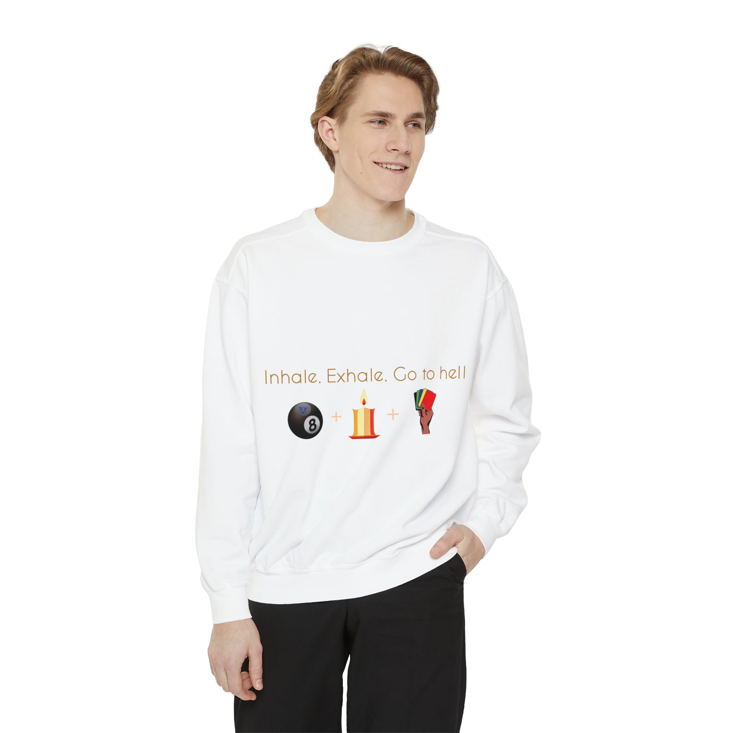Inhale-Exhale Unisex Garment-Dyed Sweatshirt