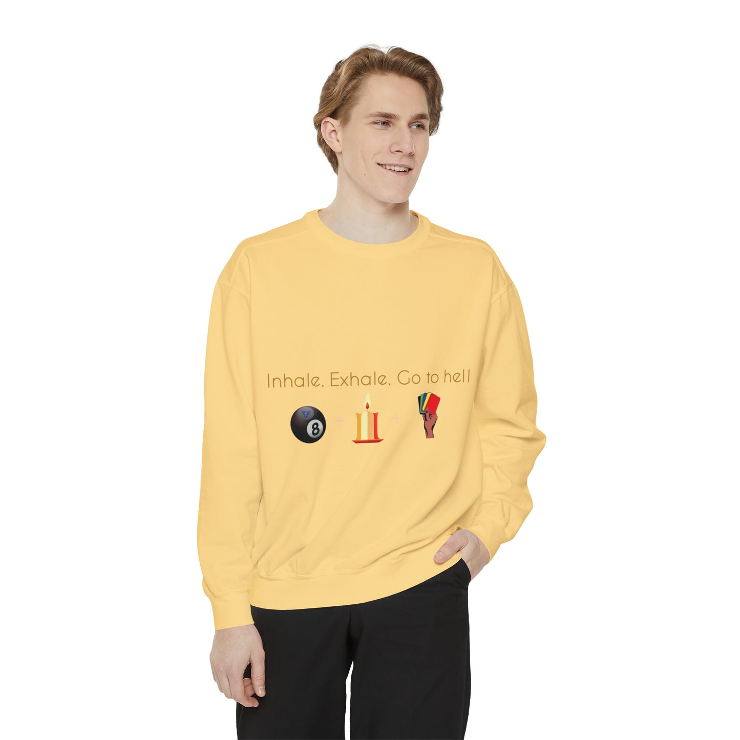 Inhale-Exhale Unisex Garment-Dyed Sweatshirt