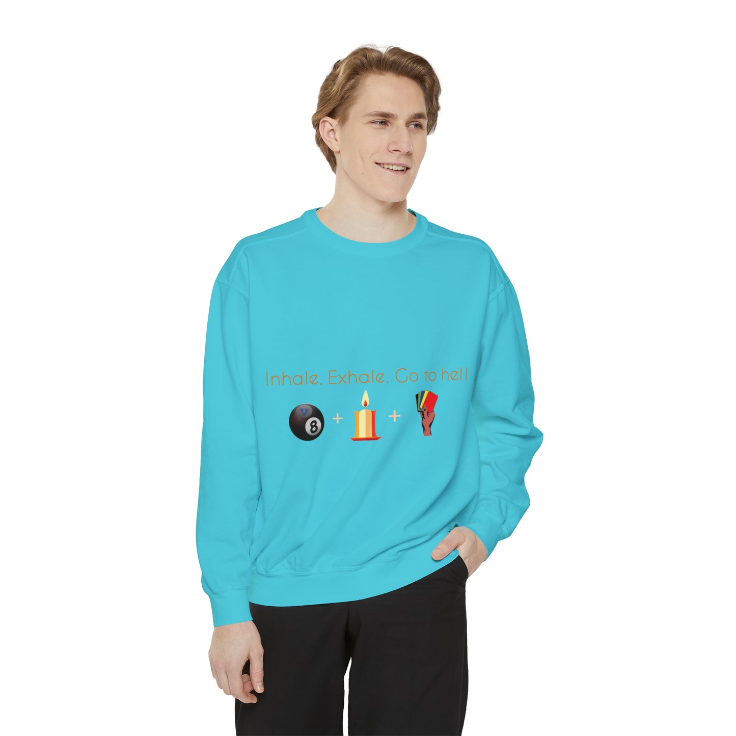 Inhale-Exhale Unisex Garment-Dyed Sweatshirt