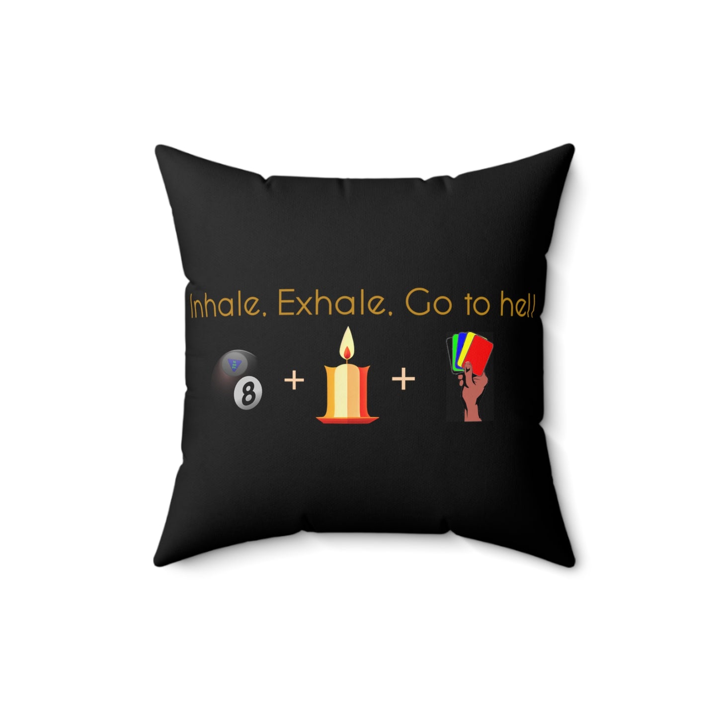 Inhale-Exhale Faux Suede Square Pillow