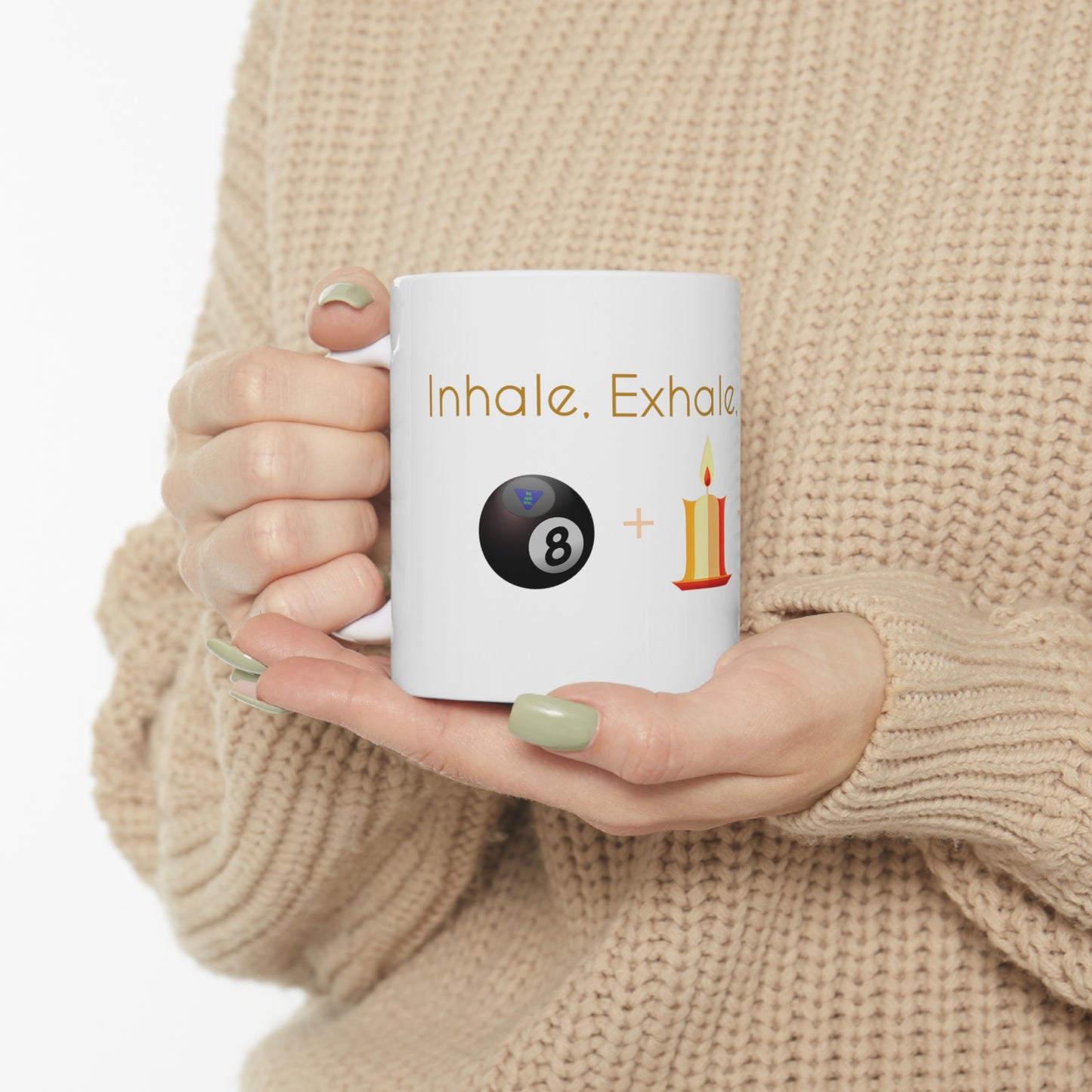 Inhale-Exhale Ceramic Mug 11oz
