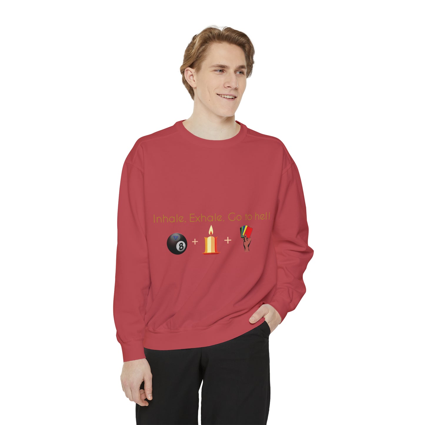 Inhale-Exhale Unisex Garment-Dyed Sweatshirt