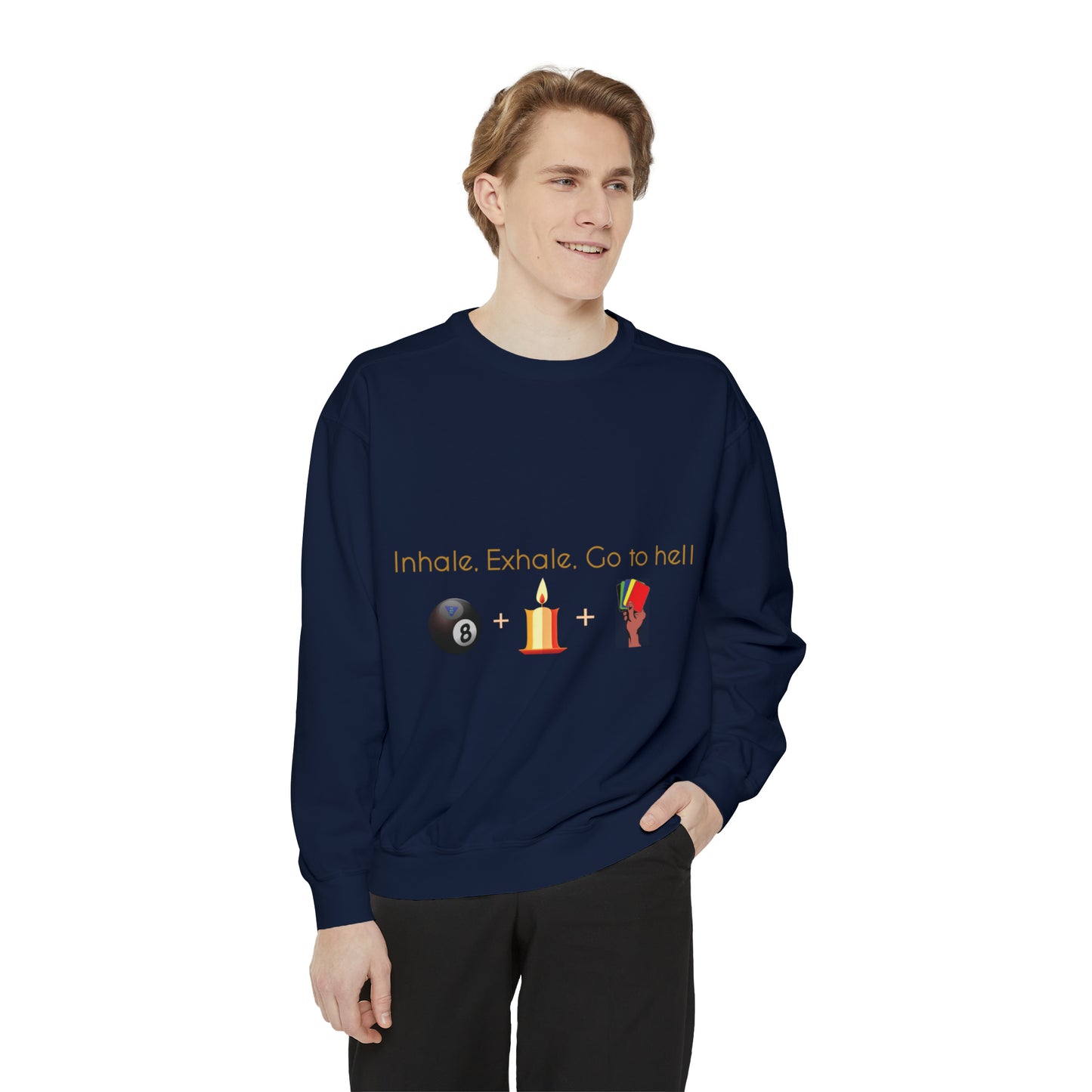 Inhale-Exhale Unisex Garment-Dyed Sweatshirt