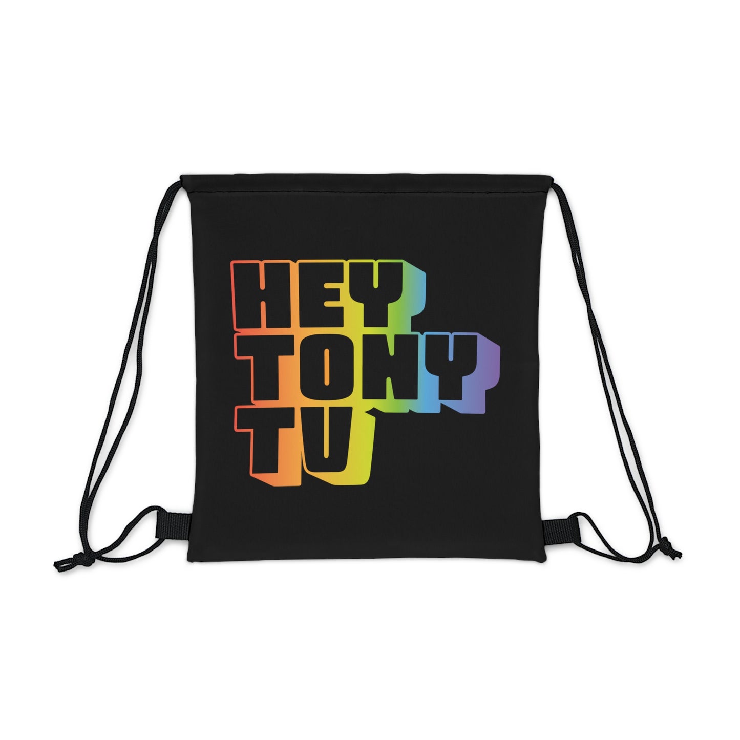 Black Outdoor Drawstring Bag