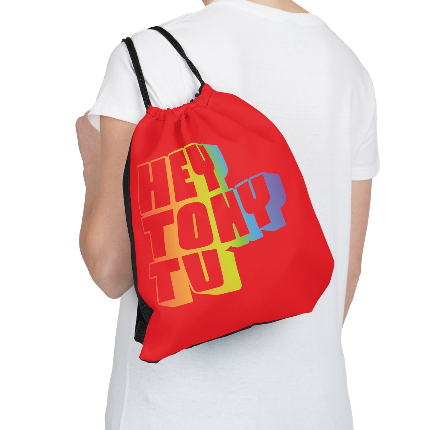 Red Outdoor Drawstring Bag