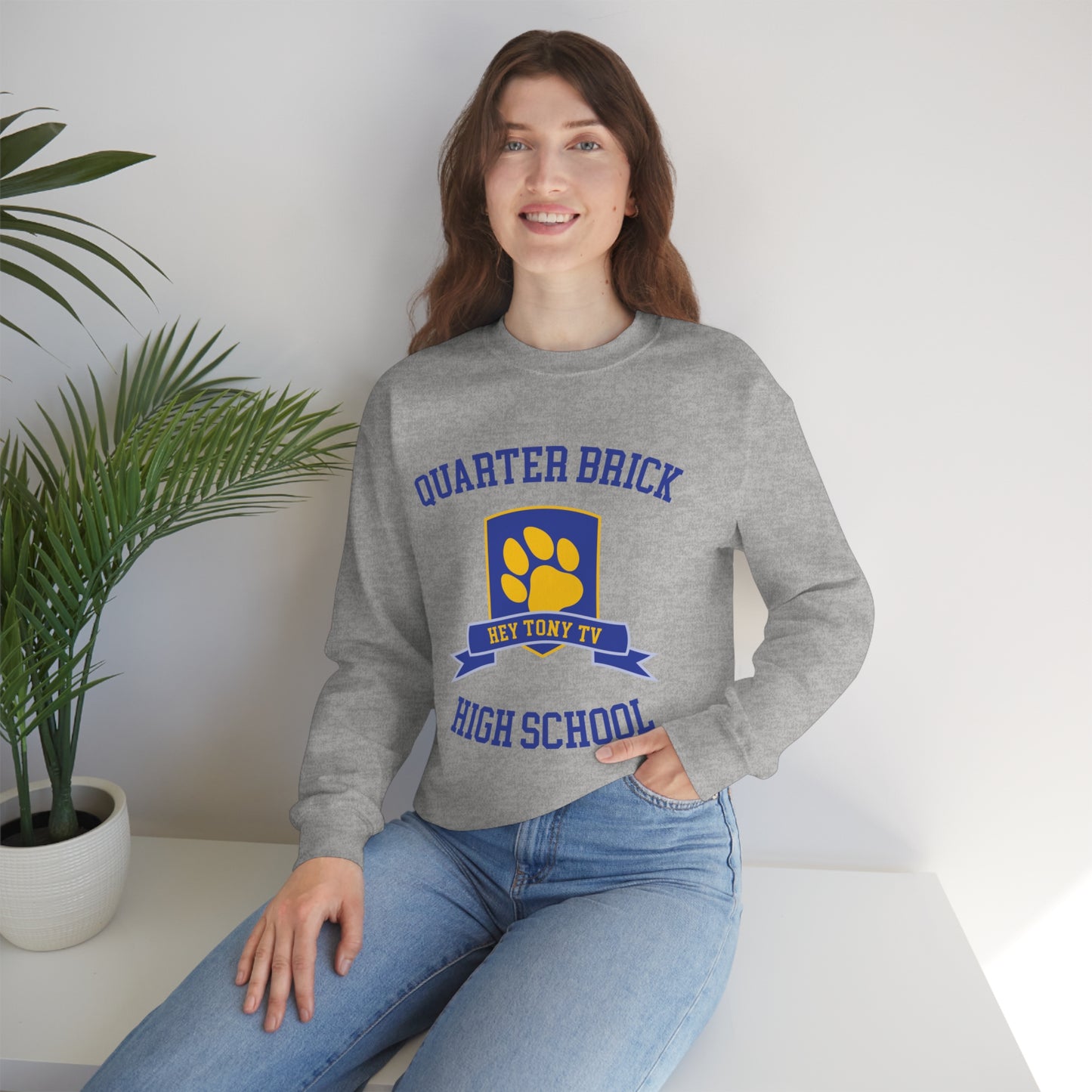 QuarterBrick High Unisex Crewneck Sweatshirt