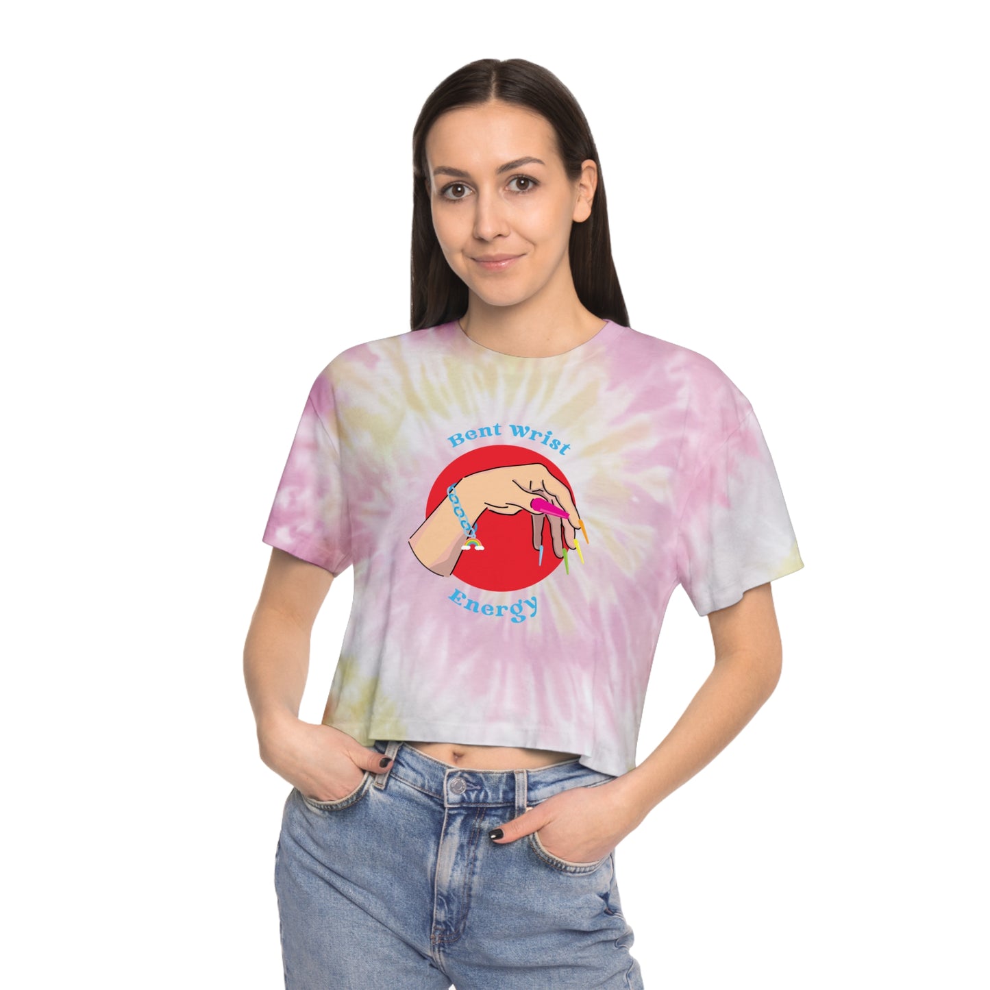 Bent Wrist Tie-Dye Crop Tee