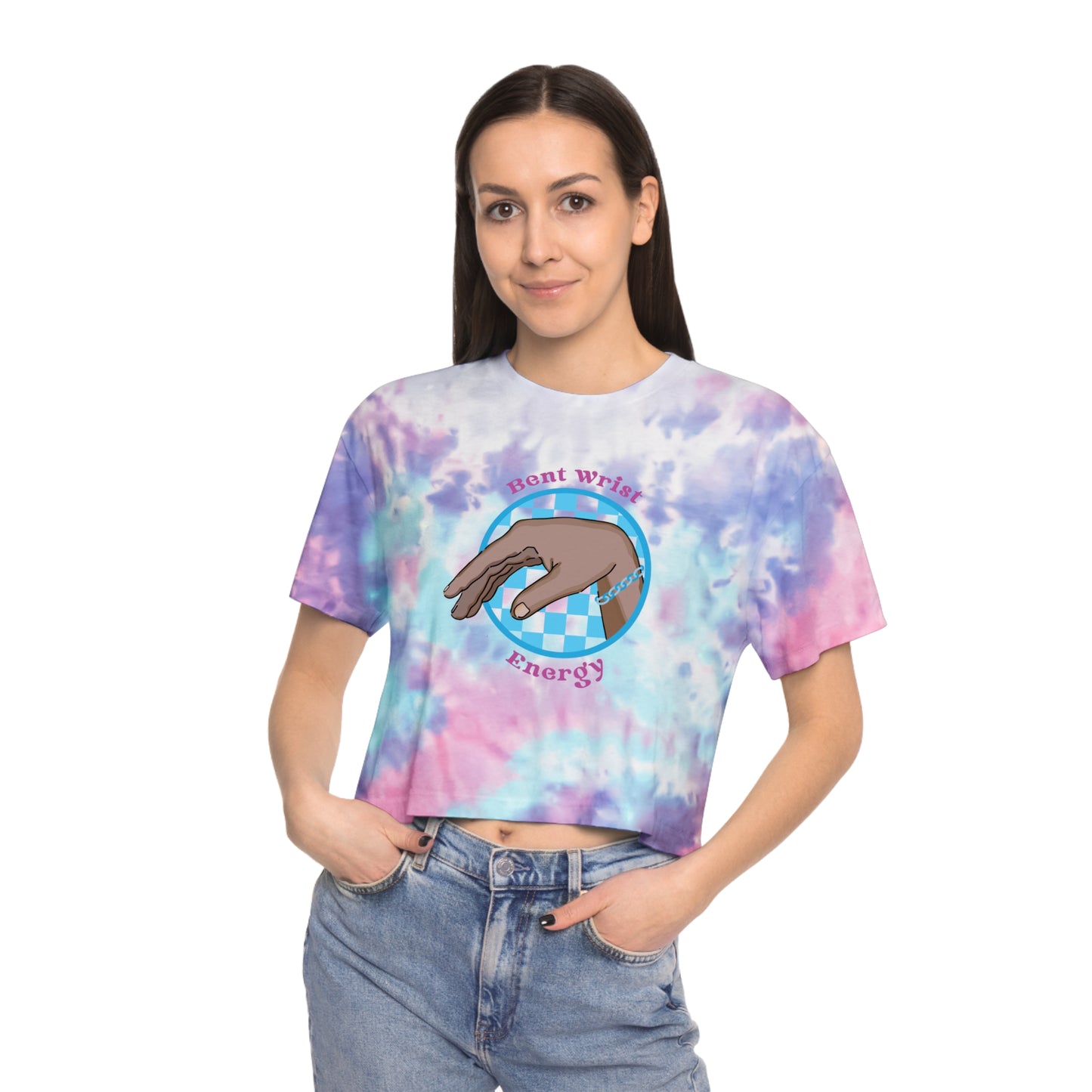 Tie-Dye Bent Wrist Energy Crop Tee