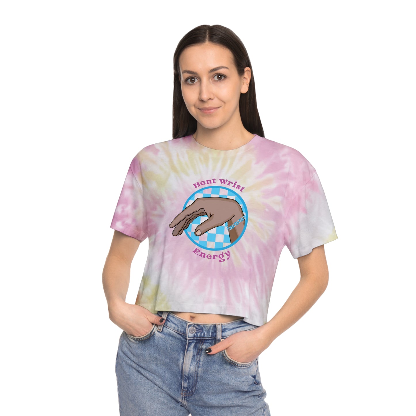Tie-Dye Bent Wrist Energy Crop Tee