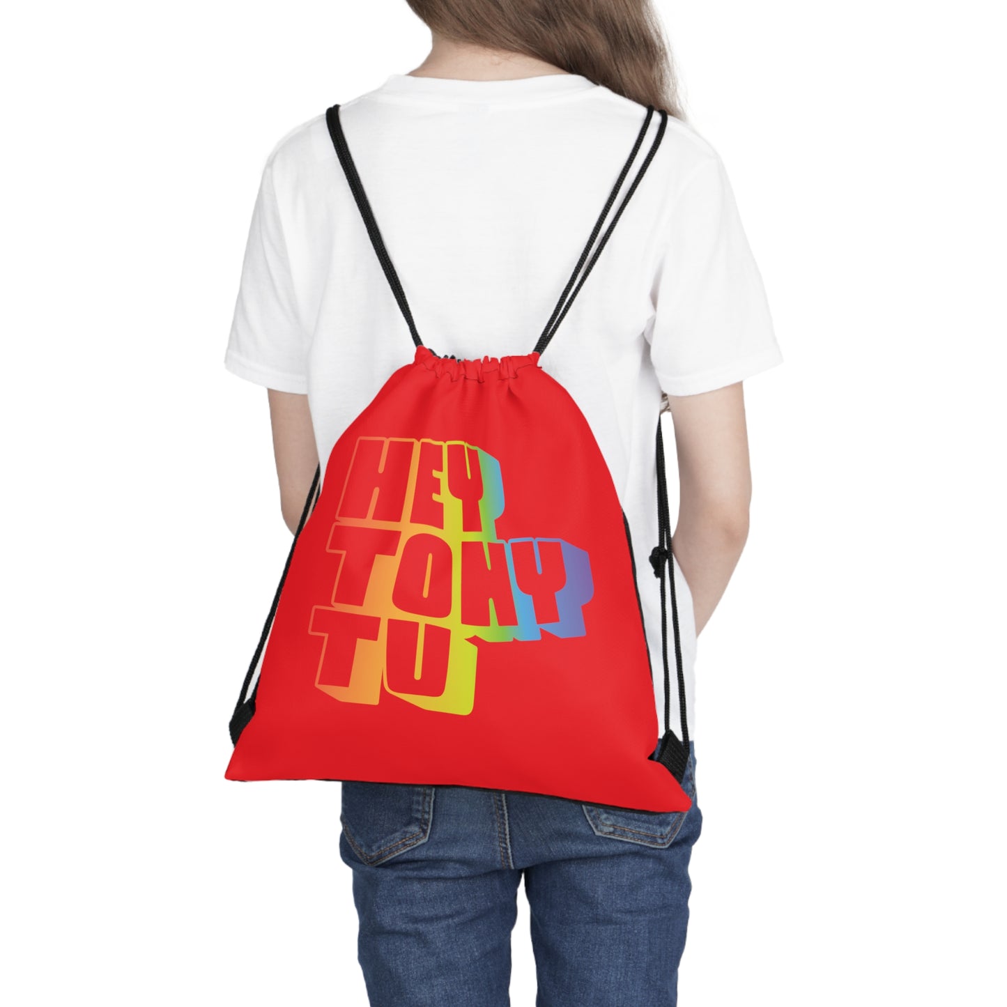 Red Outdoor Drawstring Bag