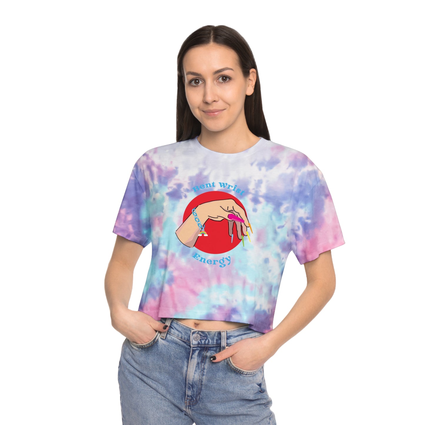 Bent Wrist Tie-Dye Crop Tee