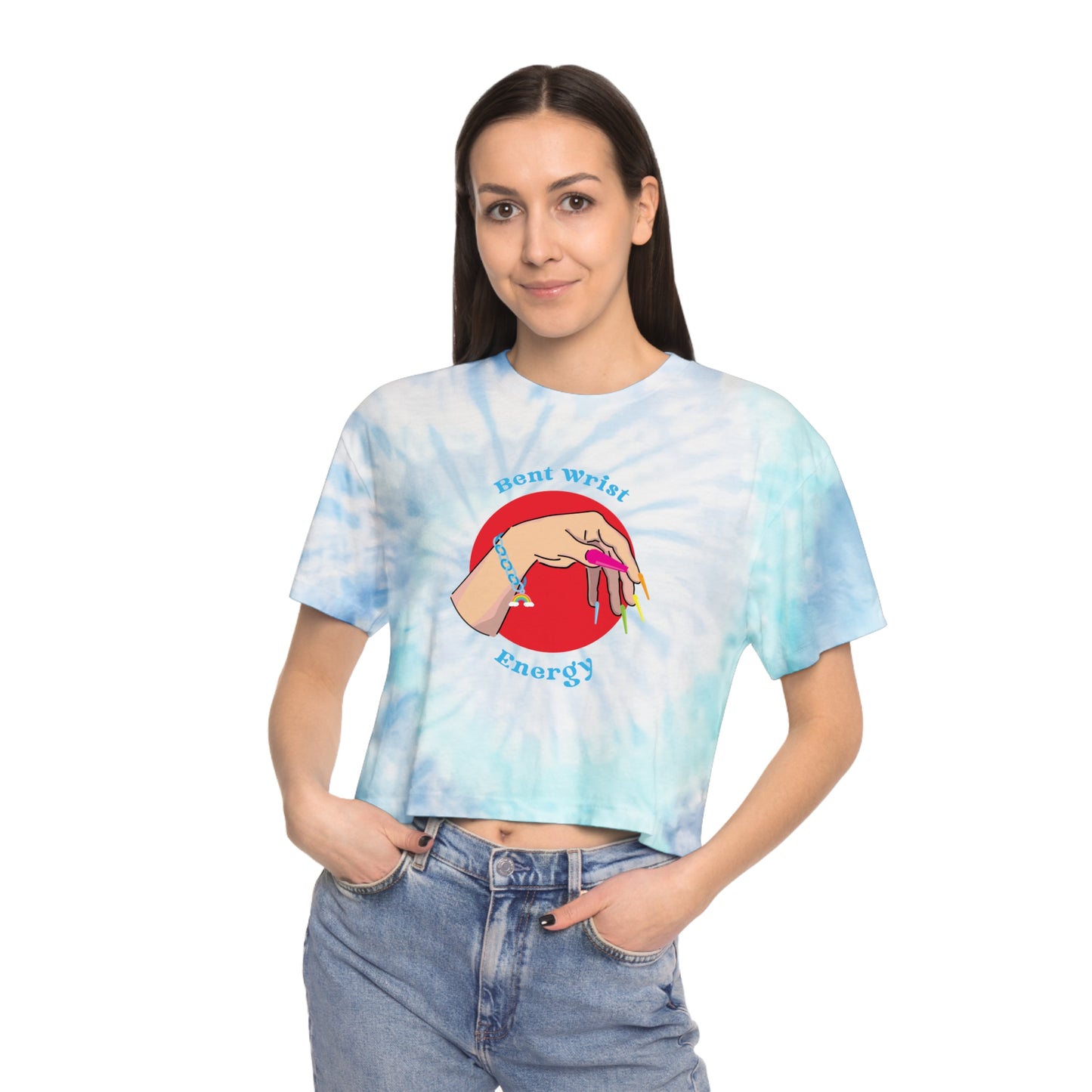 Bent Wrist Tie-Dye Crop Tee
