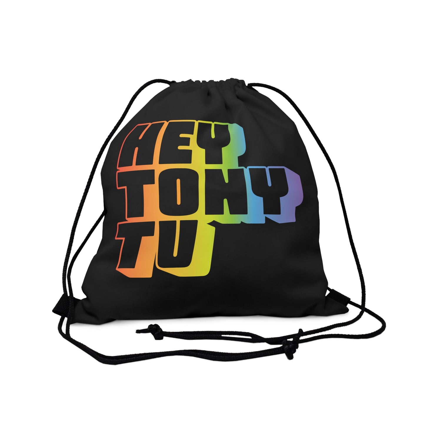 Black Outdoor Drawstring Bag