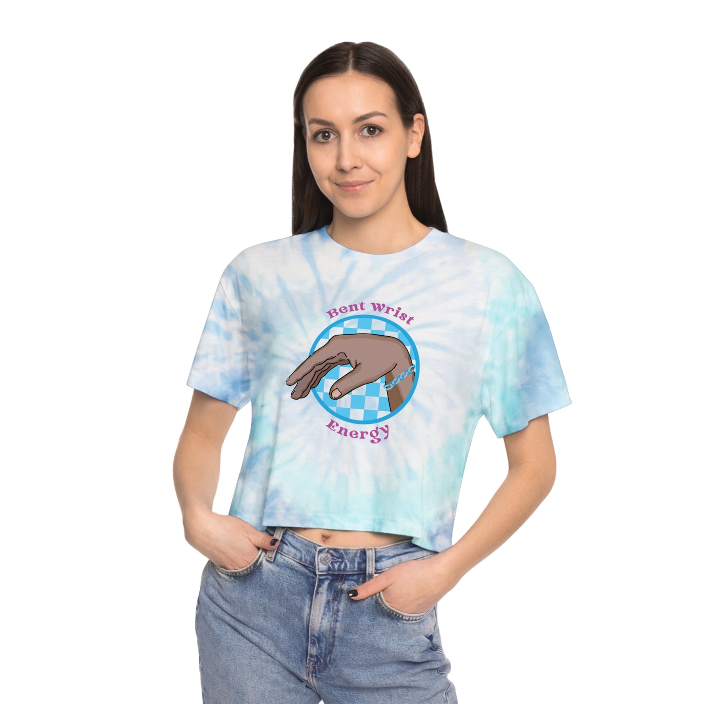Tie-Dye Bent Wrist Energy Crop Tee