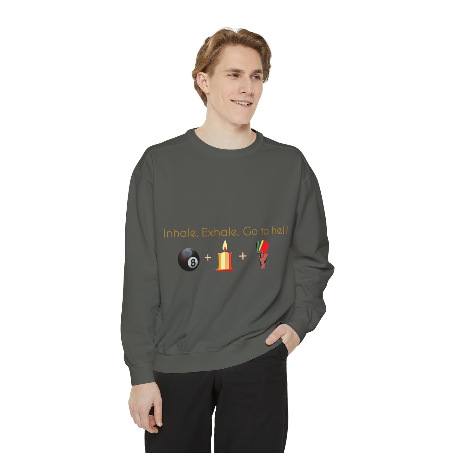 Inhale-Exhale Unisex Garment-Dyed Sweatshirt