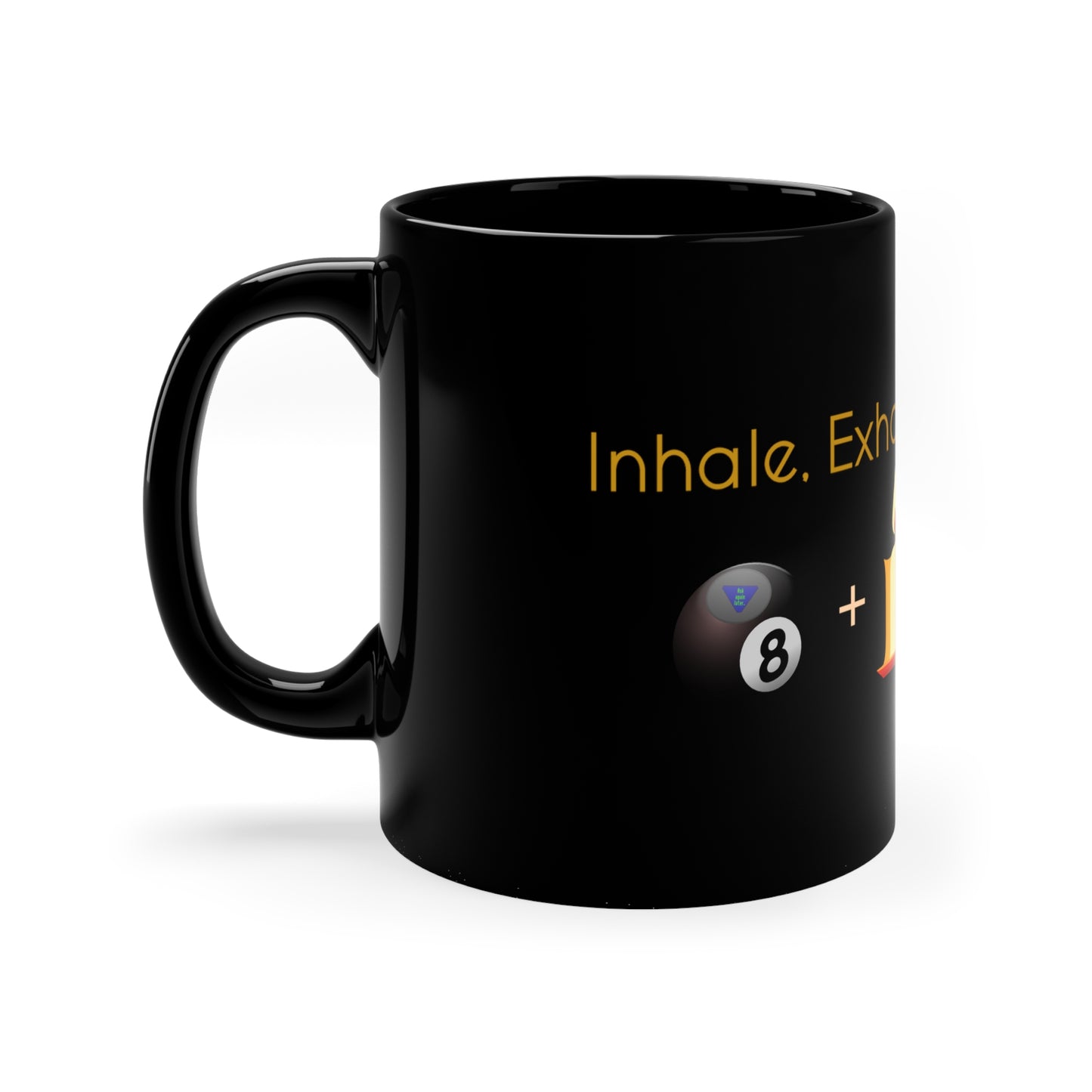 Inhale-Exhale 11oz Black Mug
