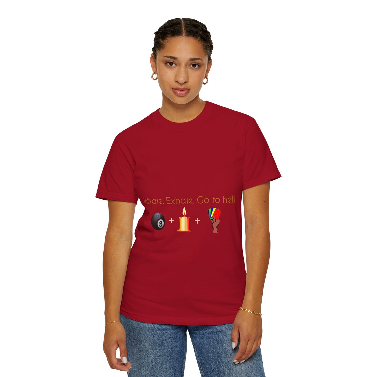 Inhale-Exhale Unisex Garment-Dyed T-shirt