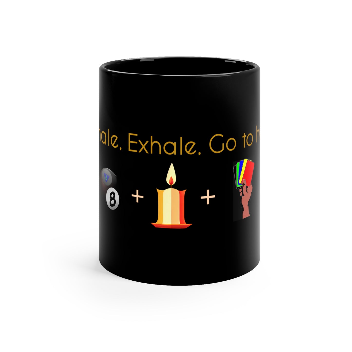 Inhale-Exhale 11oz Black Mug