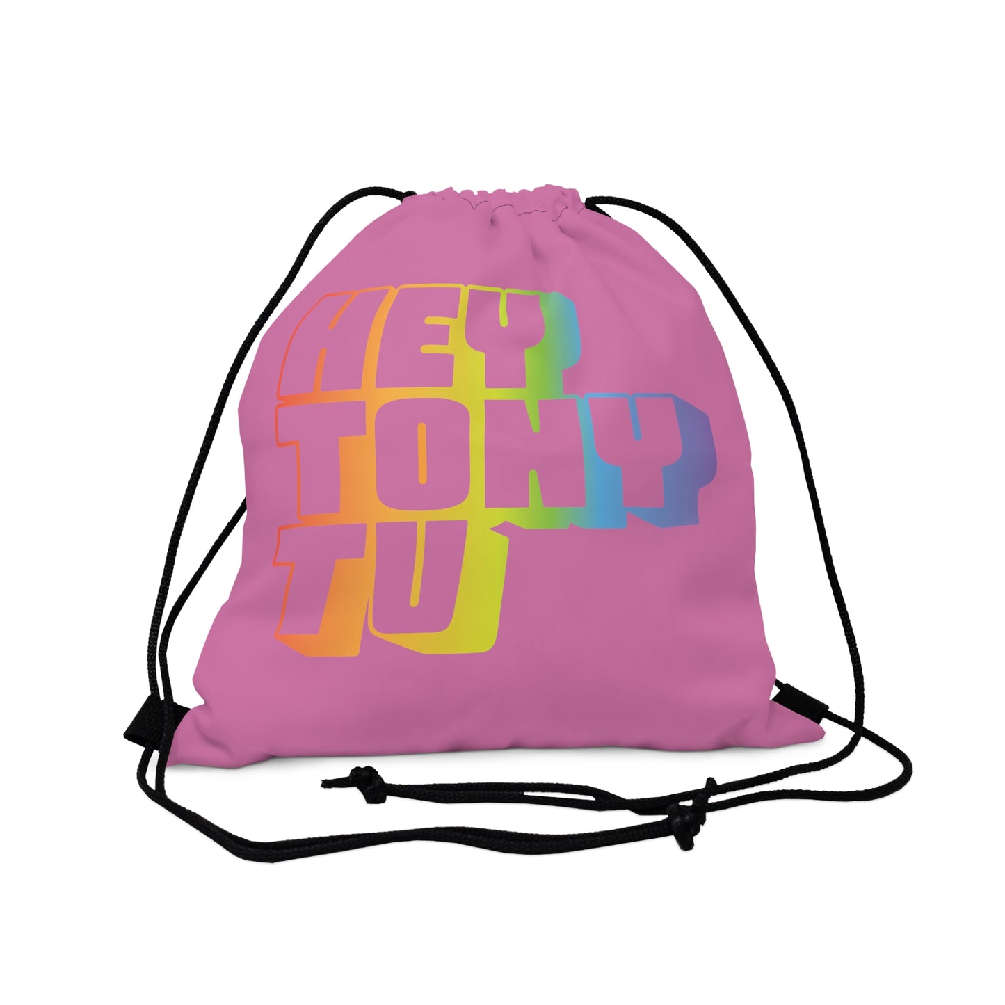 Pink Outdoor Drawstring Bag